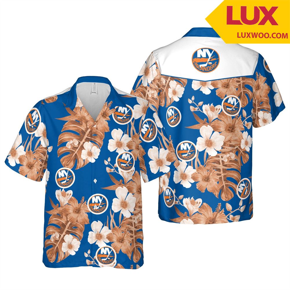 New-york-islanders Nhl Uniondale Hawaii Floral Ice Hockey Unisex Shirt Tha0 Tshirts