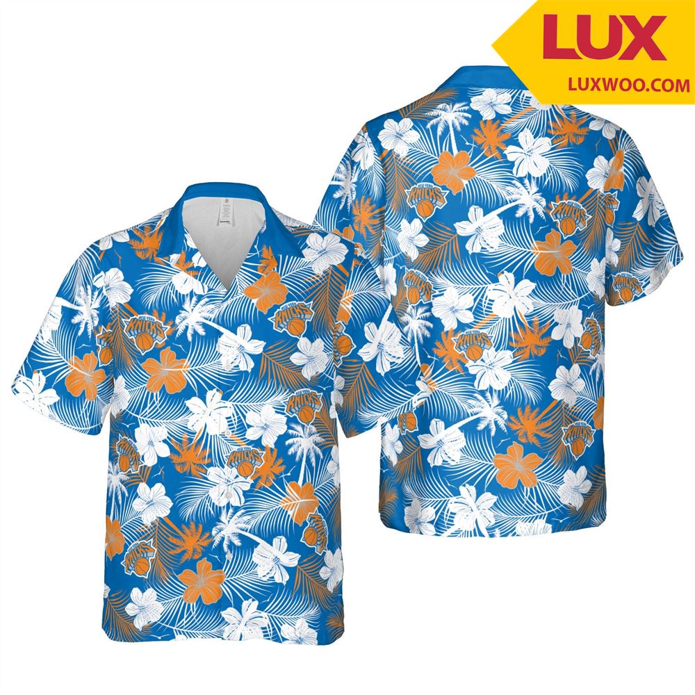 New-york-knicks Nba Hawaii Floral Basketball Unisex Shirt Tha053152