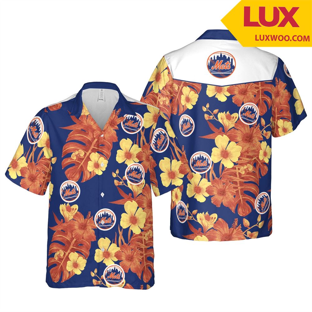 New-york-mets Mlb New-york Hawaii Floral Baseball Unisex Shirt Tha052449