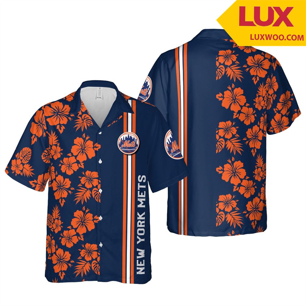 New-york-mets Mlb New-york Hawaii Floral Baseball Unisex Shirt Tha052718
