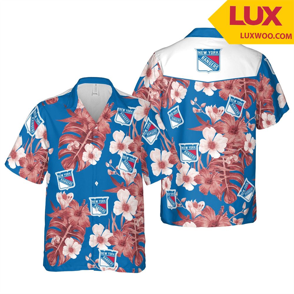 New-york-rangers Nhl Hawaii Floral Ice Hockey Unisex Shirt Tha052552