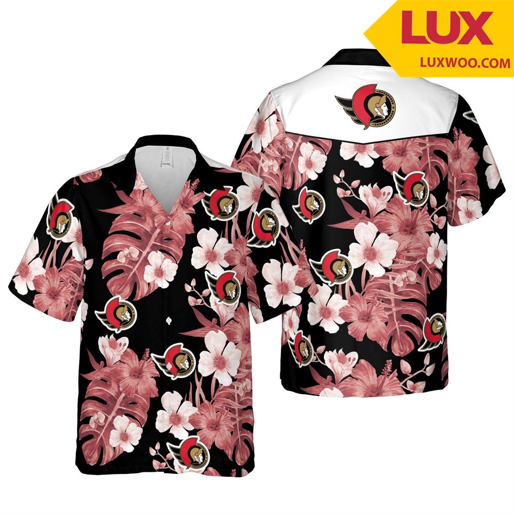 Ottawa-senators Nhl Ottawa Hawaii Floral Ice Hockey Unisex Shirt Tha052553