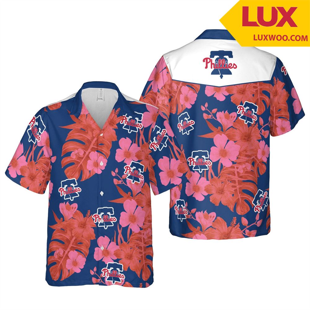 Philadelphia-phillies Mlb Philadelphia- Pennsylvania Hawaii Floral Baseball Tshirt