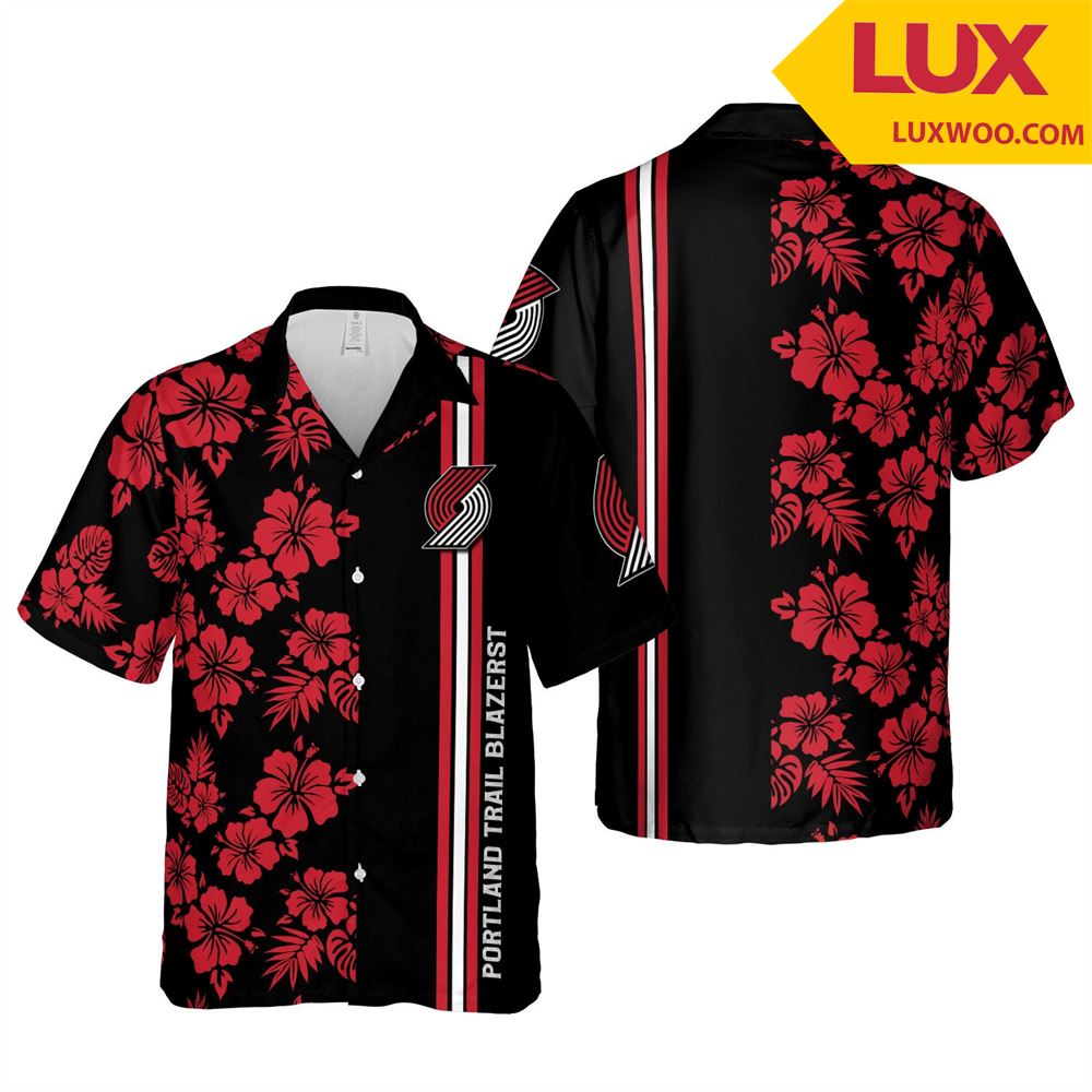 Portland-trail-blazers Nba Hawaii Floral Basketball Unisex Shirt Tha060136