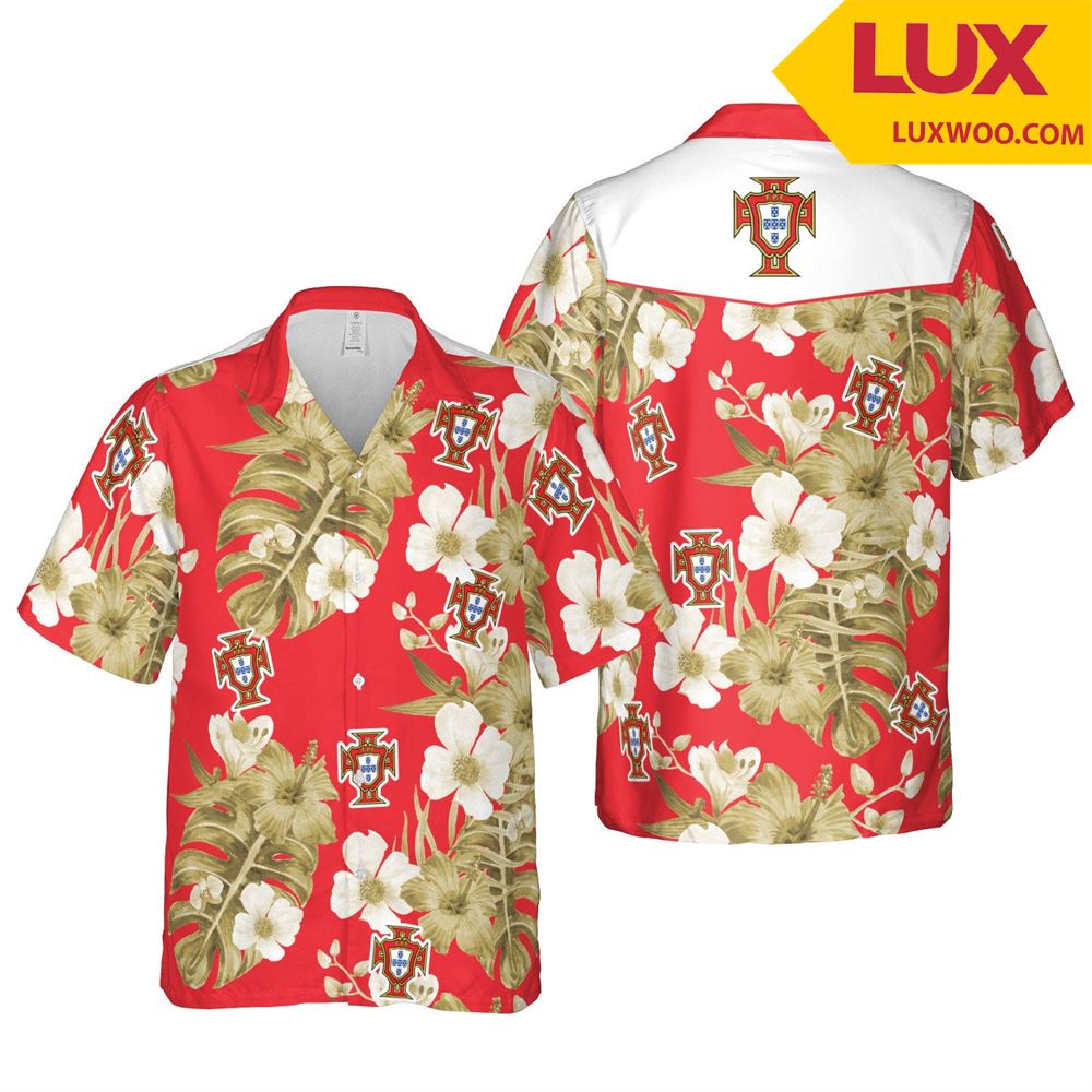 Portugal Euro Hawaii Floral Football Unisex Shirt Tha060434