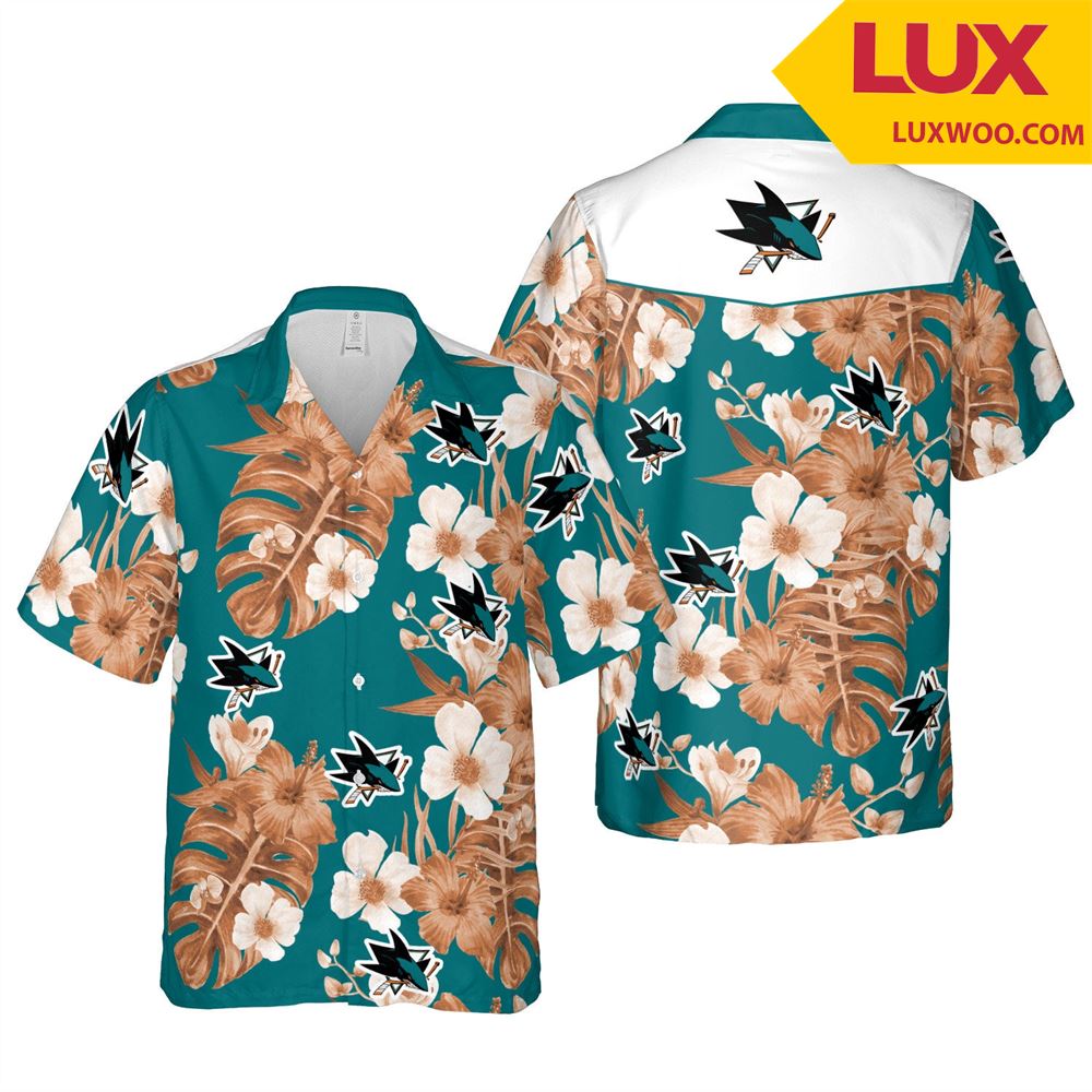 San-jose-sharks Nhl San Jose Hawaii Floral Ice Hockey Unisex Shirt Tha05255