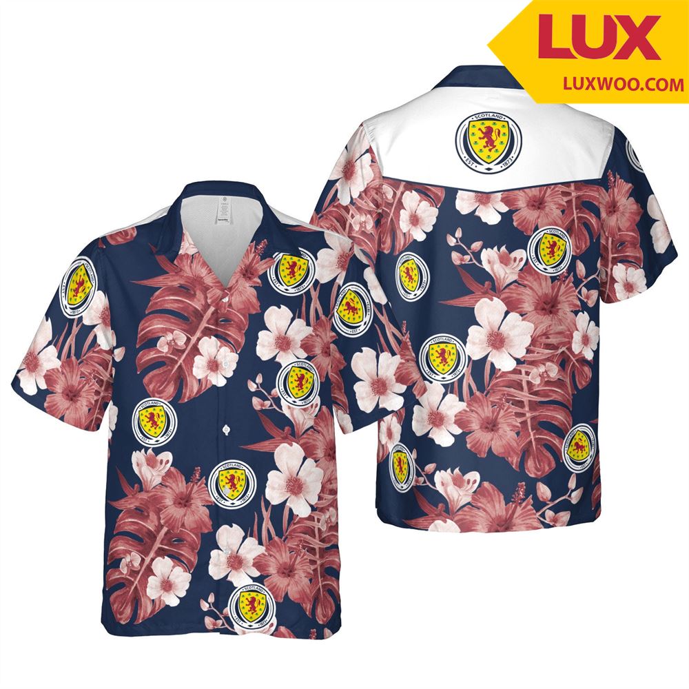 Scotland Euro Hawaii Floral Football Unisex Shirt Tha060444
