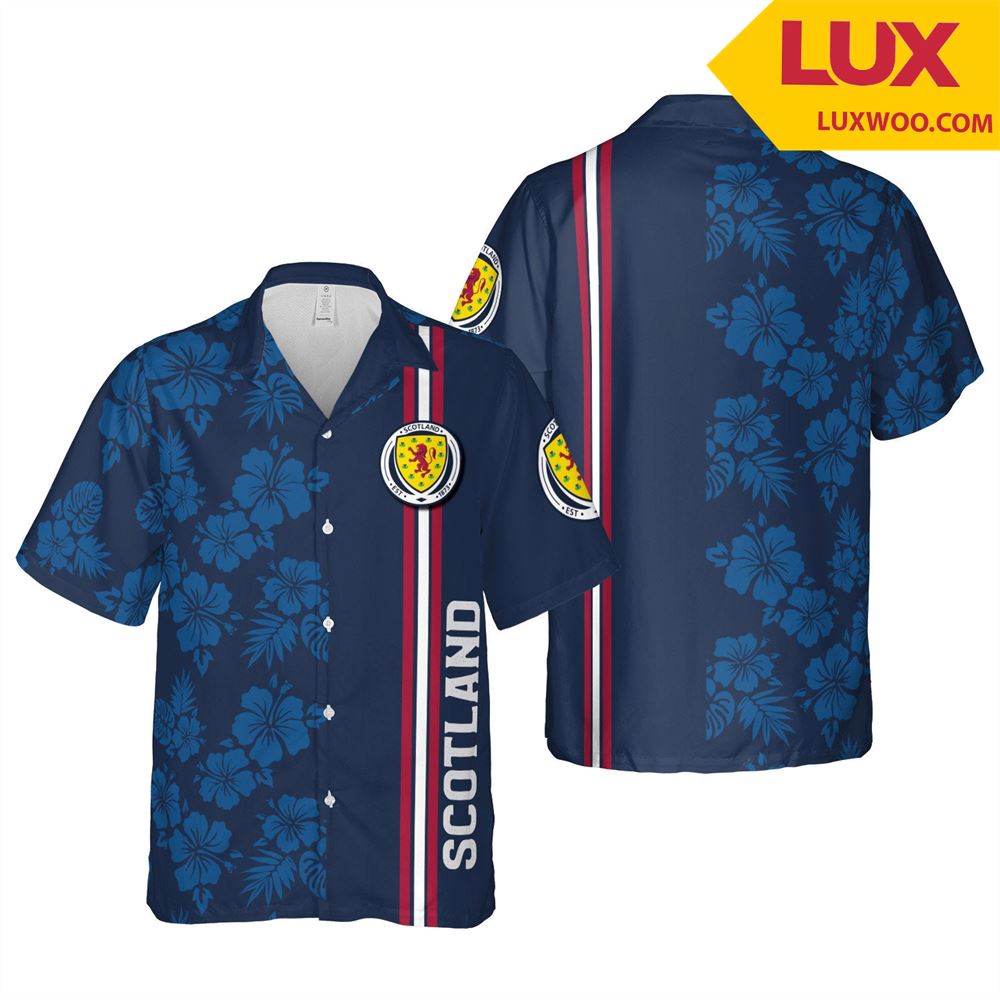 Scotland Euro Hawaii Floral Football Unisex Shirt Tha060470