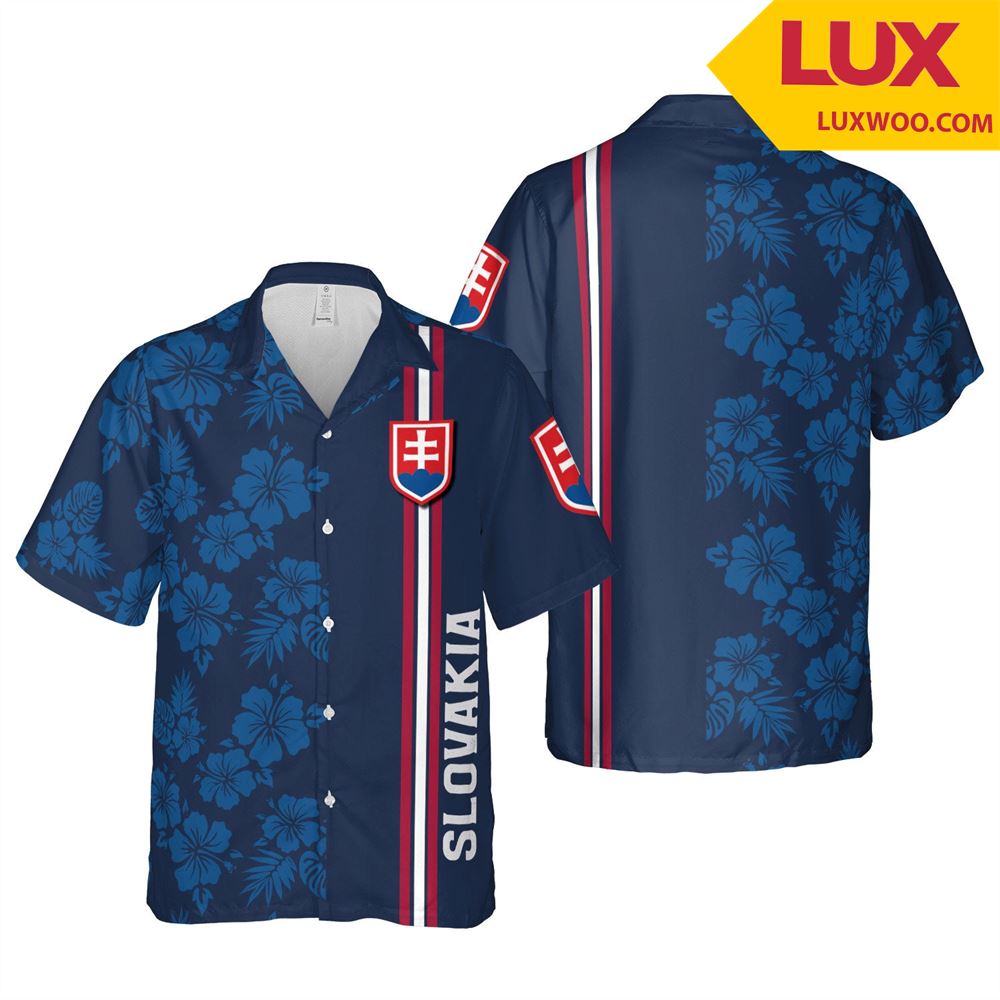 Slovakia Euro Hawaii Floral Football Unisex Shirt Tha060471