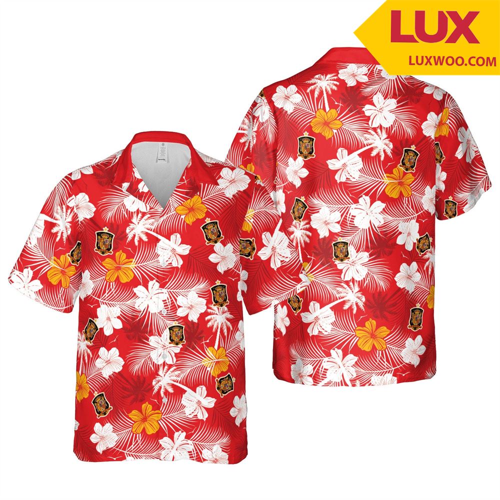 Spain Euro Hawaii Floral Football Unisex Shirt Tha060412