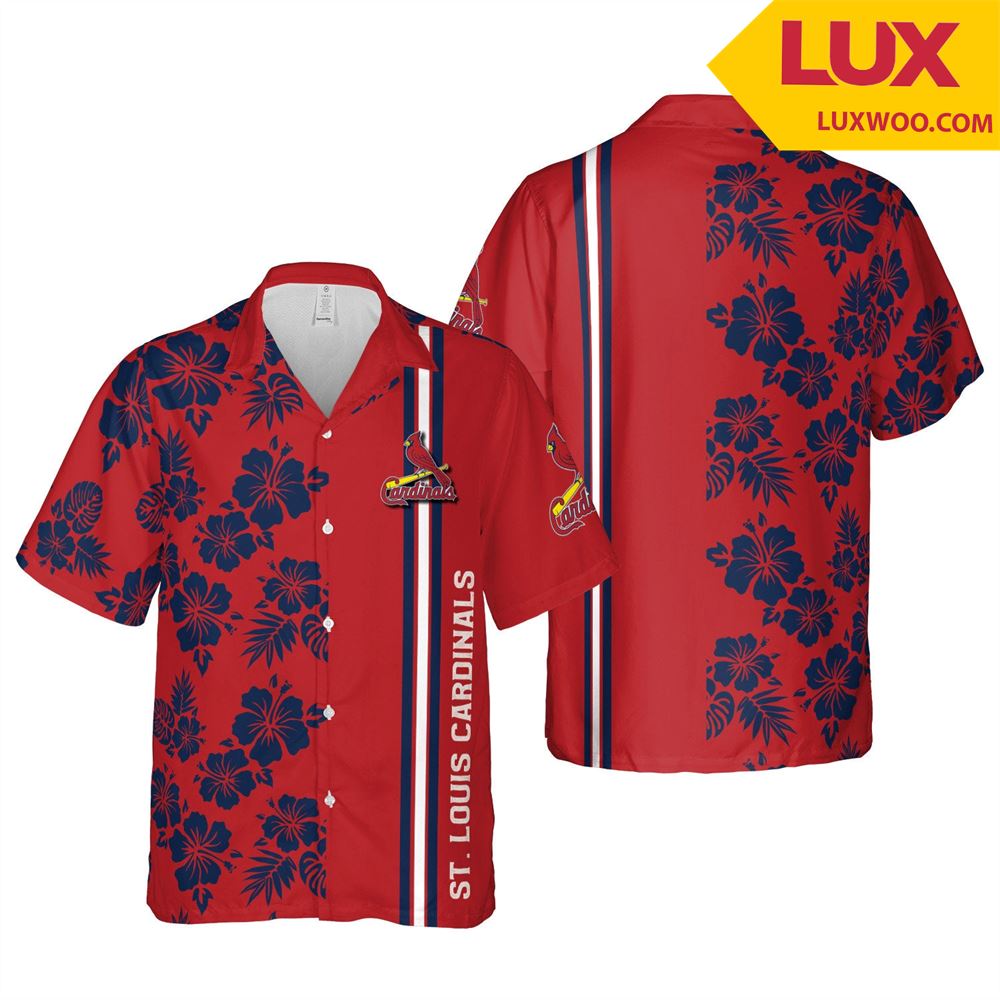 St-louis-cardinals Mlb St- Louis Hawaii Floral Baseball Unisex Shirt Tha052