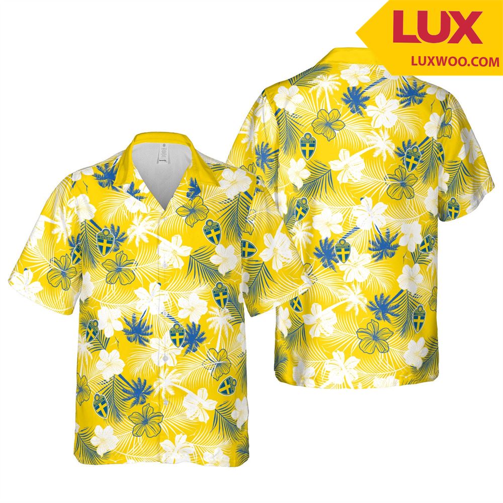 Sweden Euro Hawaii Floral Football Unisex Shirt Tha060423