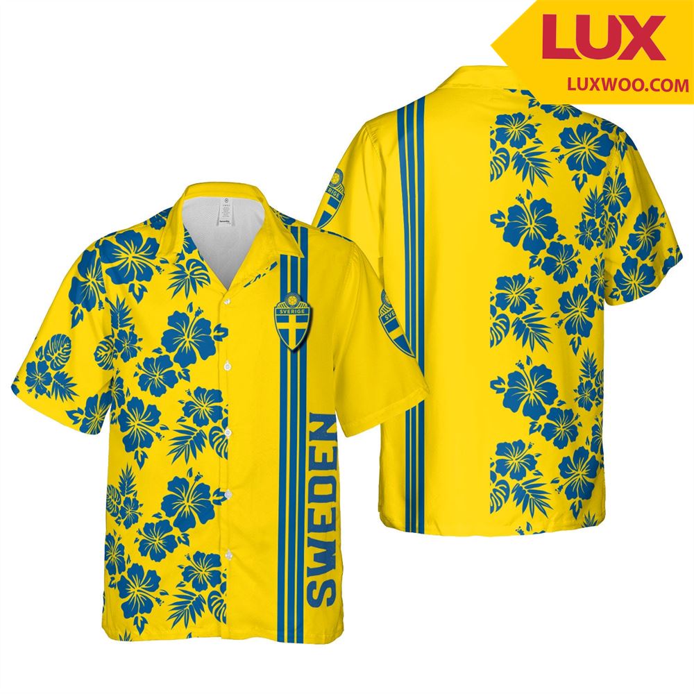 Sweden Euro Hawaii Floral Football Unisex Shirt Tha060474