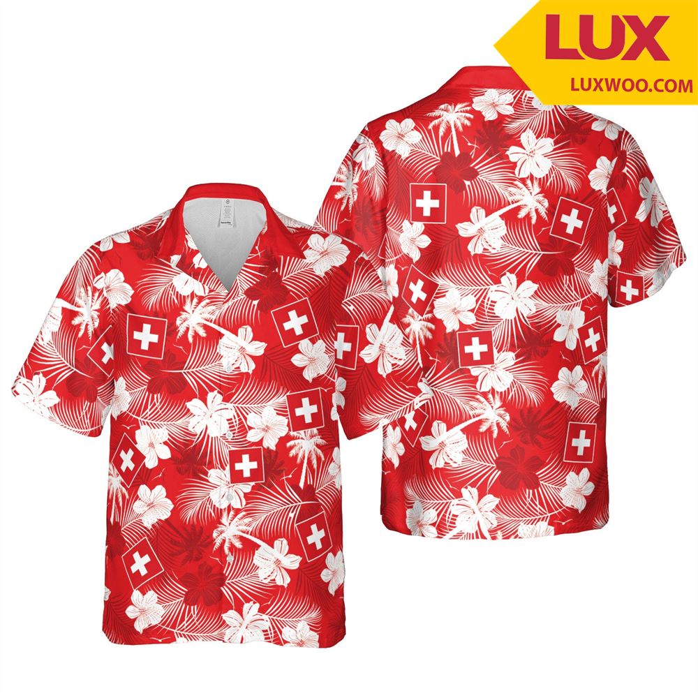 Switzerland Euro Hawaii Floral Football Unisex Shirt Tha060413