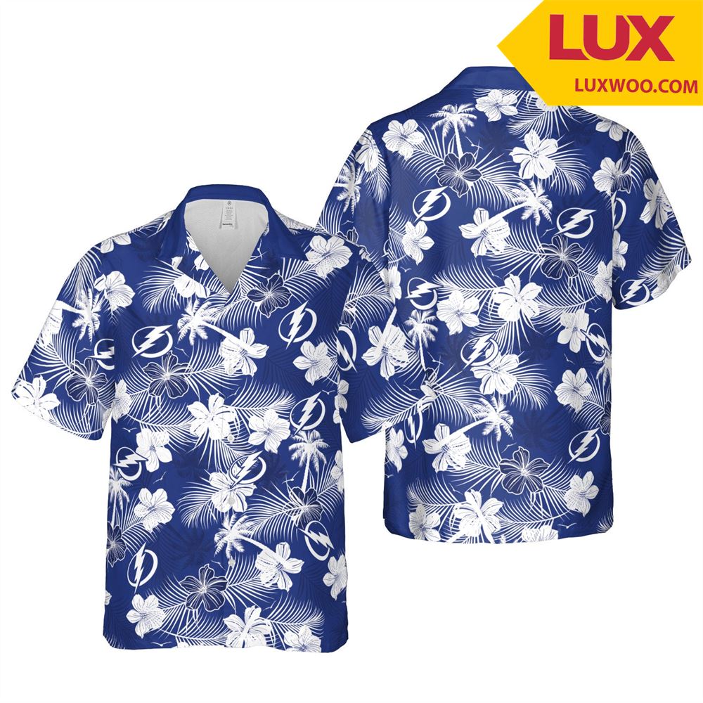 Tampa-bay-lightning Nhl Tampa- Florida Hawaii Floral Ice Hockey Unisex Shir Tshirts