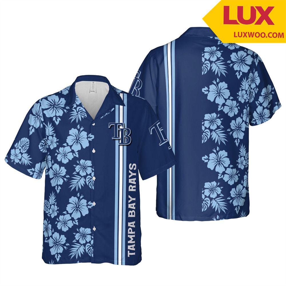 Tampa-bay-rays Mlb St- Petersburg Hawaii Floral Baseball Unisex Shirt Tha0