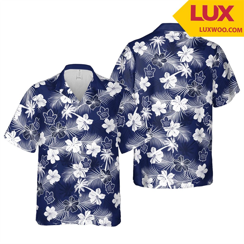 Toronto- Maple-leafs Nhl Toronto Hawaii Floral Ice Hockey Unisex Shirt Tha0