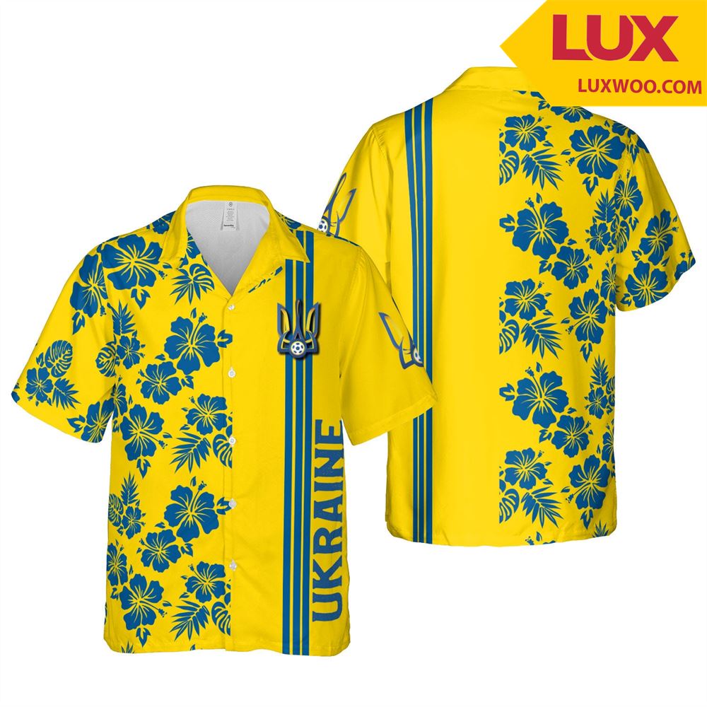 Ukraine Euro Hawaii Floral Football Unisex Shirt Tha060475