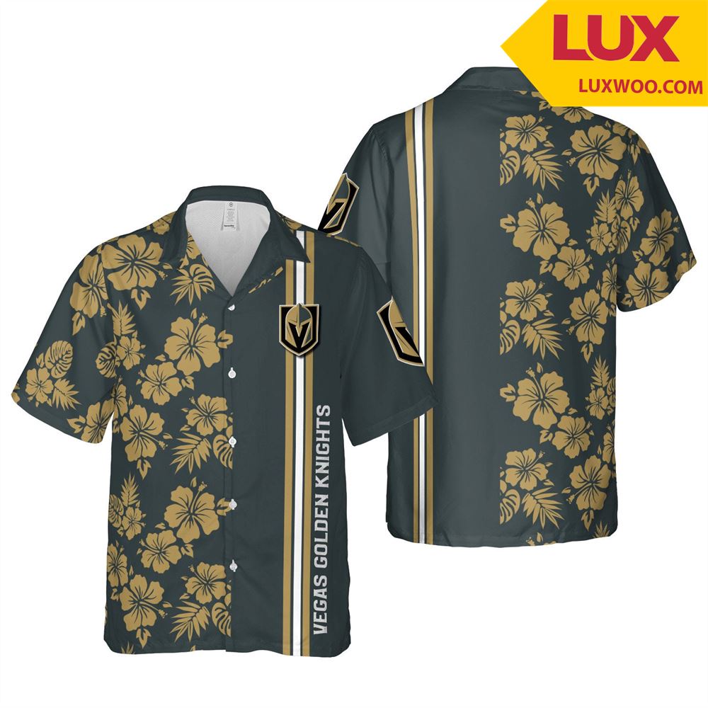 Vegas-golden-knights Nhl Las Vegas Hawaii Floral Ice Hockey Unisex Shirt Th Shirt