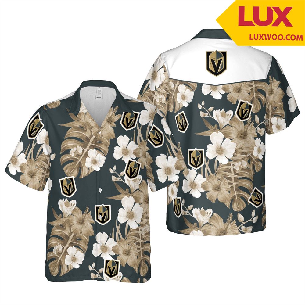 Vegas-golden-knights Nhl Las Vegas Hawaii Floral Ice Hockey Unisex Shirt Th Unisex