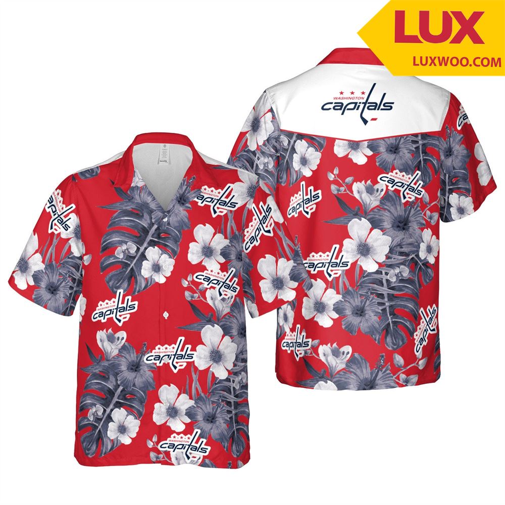 Washington-capitals Nhl Washington- Dc Hawaii Floral Ice Hockey Unisex Shir Shirts