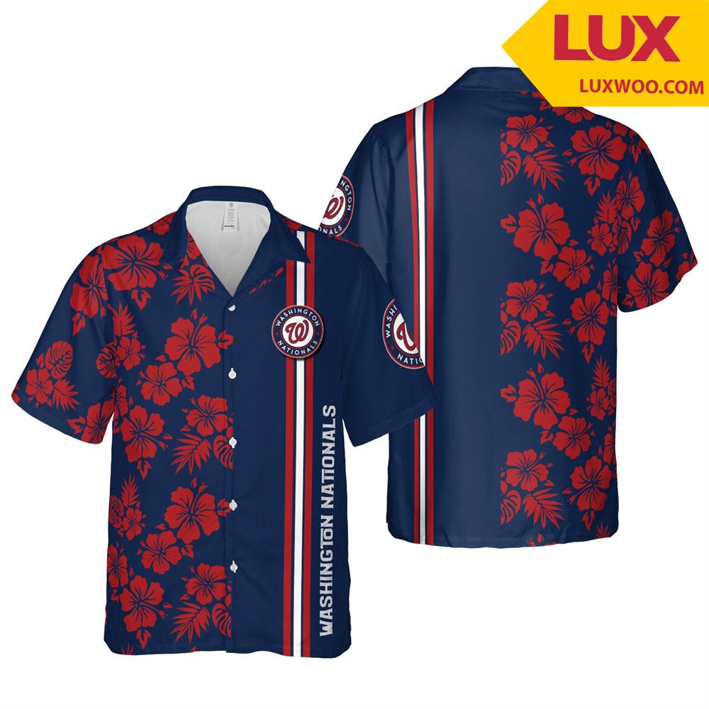 Washington-nationals Mlb Hawaii Floral Baseball Unisex Shirt Tha052730