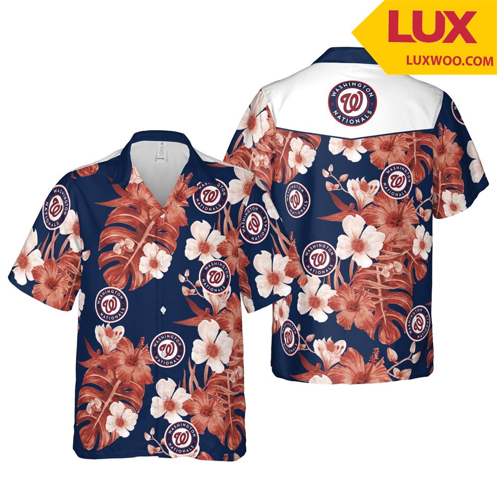 Washington-nationals Mlb Washington- Dc Hawaii Floral Baseball Unisex Shirt