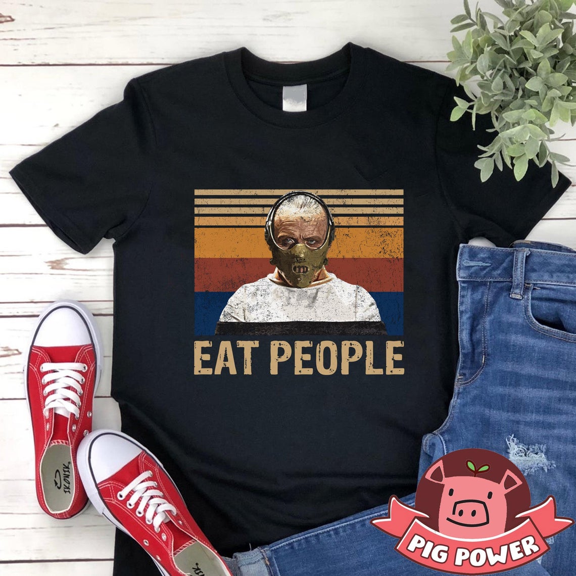 Eat People Shirt Vintage Hannibal Lecter Tee Red Dragon The Silence Of The Lamb