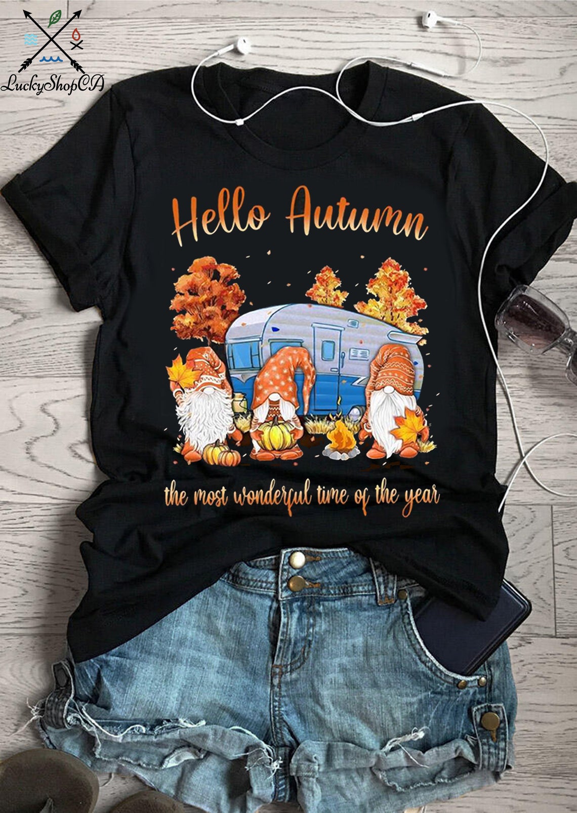 Hello Autumn The Most Wonderful Time Of The Year Camping Shirt