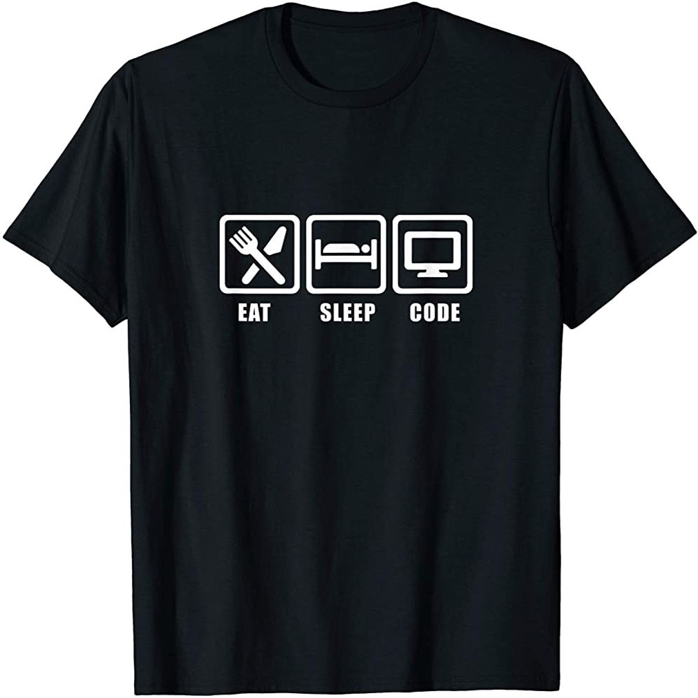 Mens Eat Sleep Code Computer Science Programmer Funny Size Up To 5xl