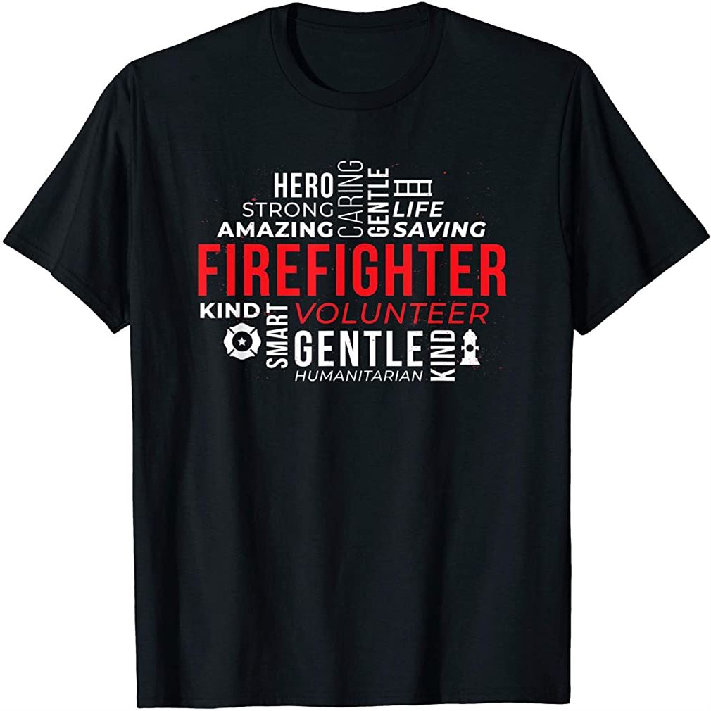 Firefighter Volunteer T-shirt Fire Brigade Gift Firefighters Plus Size Up To 5xl
