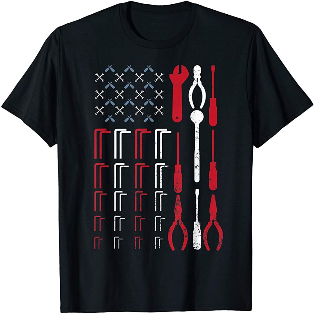 Mens Craftsmen Usa Flag T-shirt Plus Size Up To 5xl