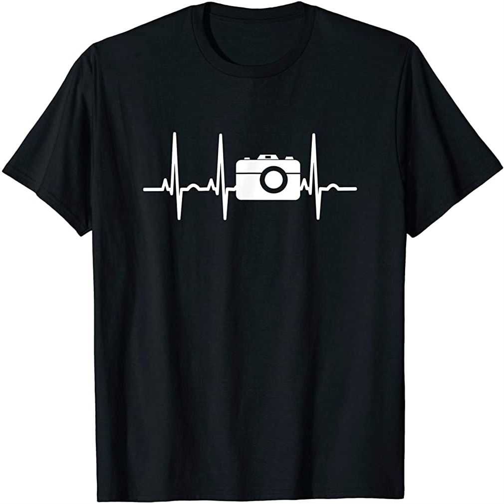 Camera Photography Heartbeat Funny Photographer T-shirt Size Up To 5xl