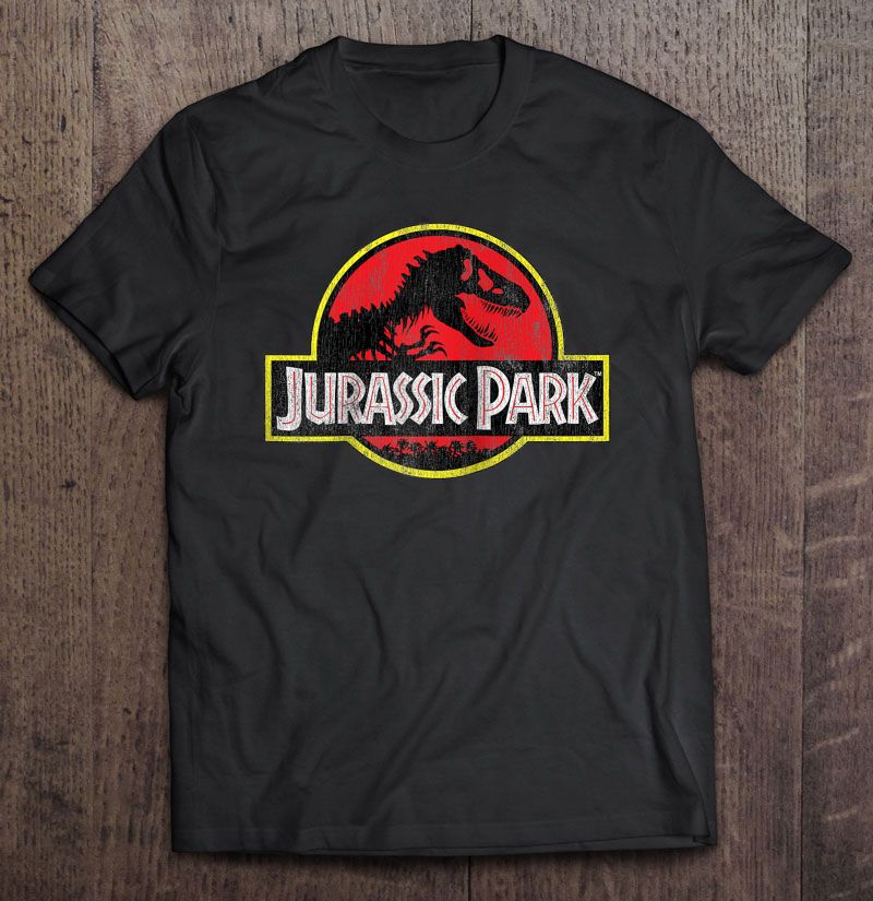 Jurassic Park Logo Grunge Version Plus Size Up To 5xl