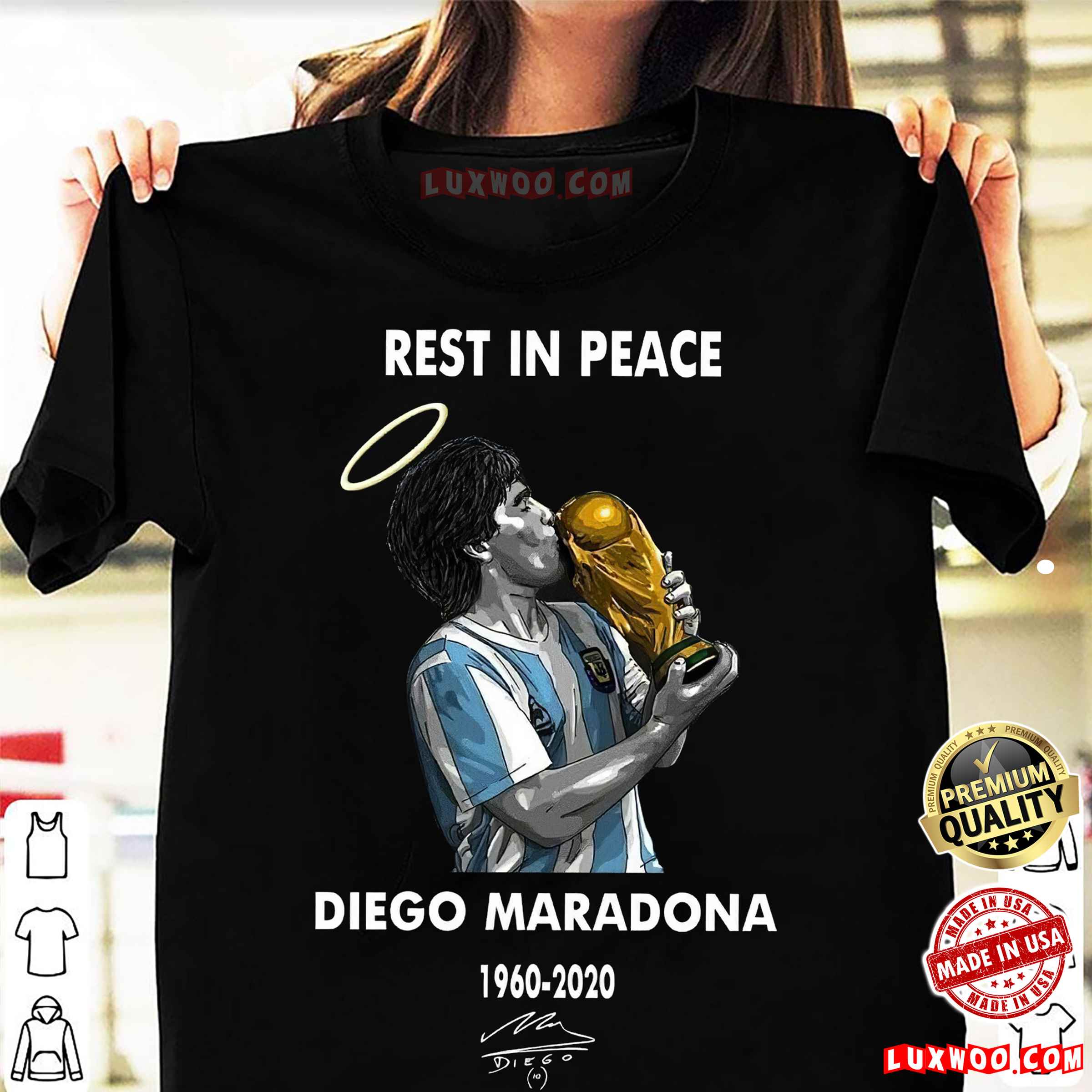 Rip Legend Diego Maradona 1960 2020 Argentina Best Footballer Dies Aged 60 Unisex T-shirt