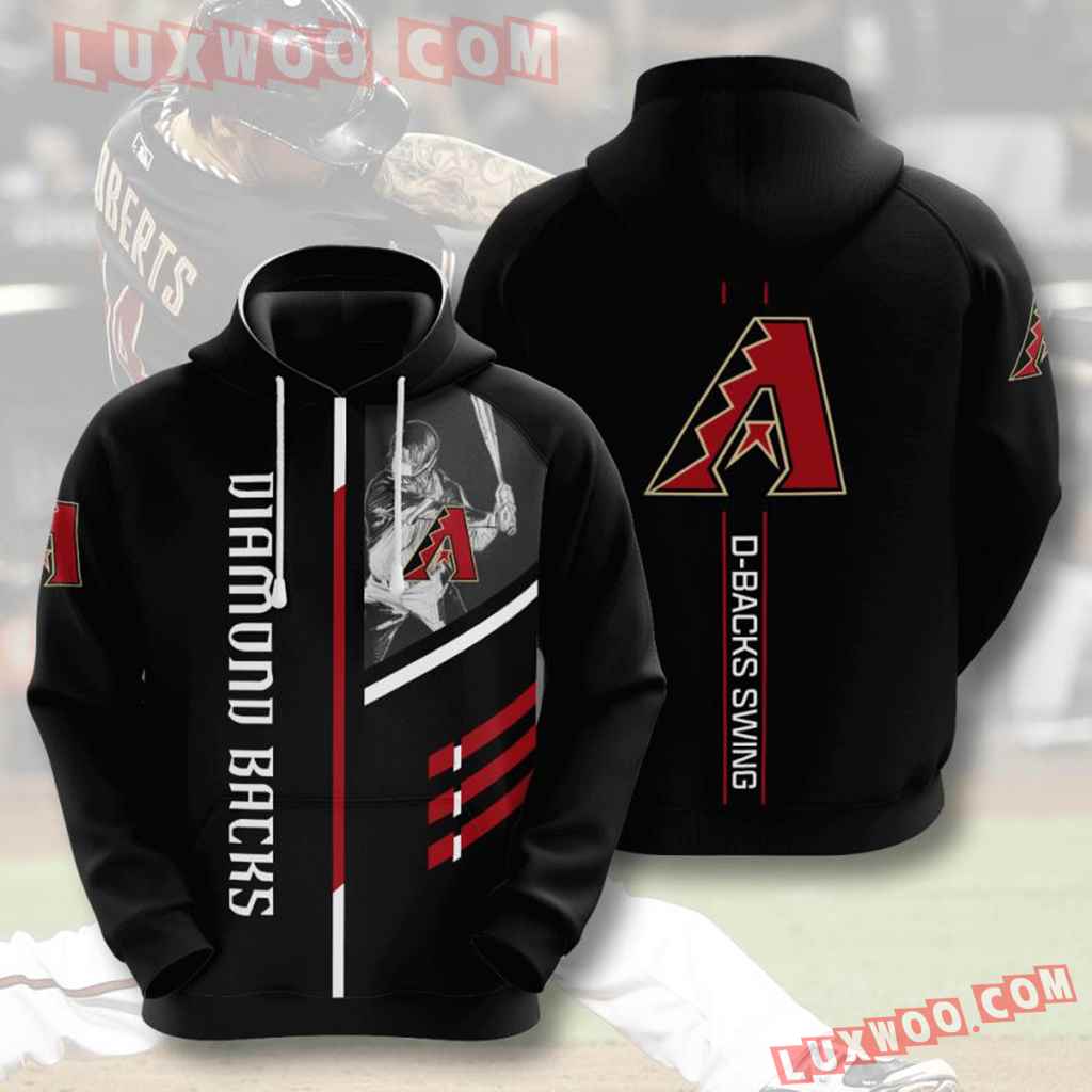 Mlb Arizona Diamondbacks 3d Hoodies Printed Zip Hoodies Sweatshirt Jacket V1 Full Size Up To 5xl