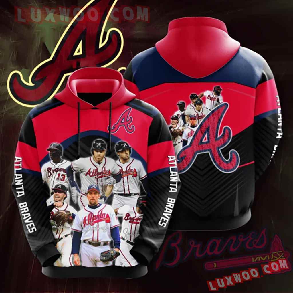 Mlb Atlanta Braves 3d Hoodies Printed Zip Hoodies Sweatshirt Jacket V12