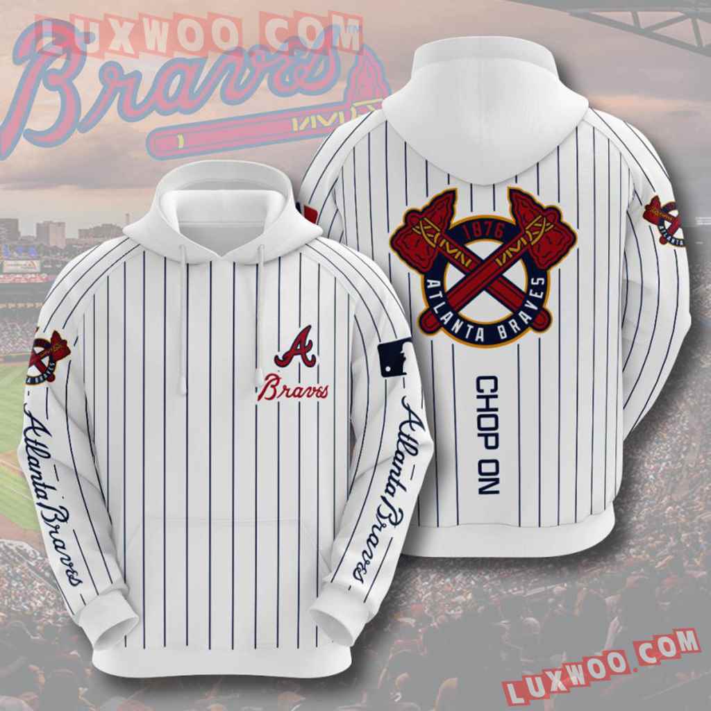 Mlb Atlanta Braves 3d Hoodies Printed Zip Hoodies Sweatshirt Jacket V6 Plus Size Up To 5xl