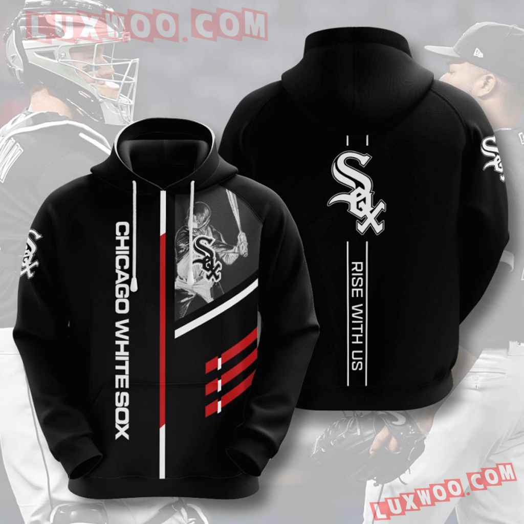 Mlb Chicago White Sox 3d Hoodies Printed Zip Hoodies Sweatshirt Jacket V1