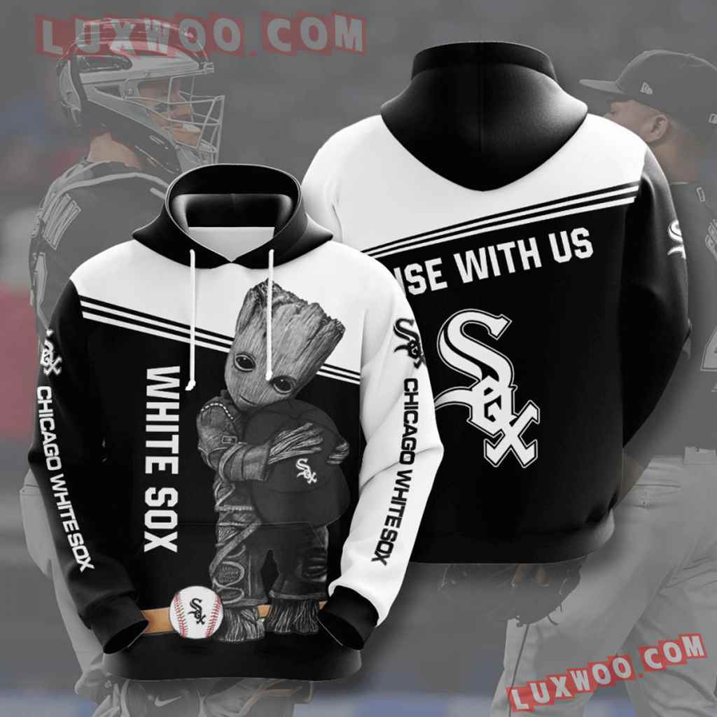 Mlb Chicago White Sox 3d Hoodies Printed Zip Hoodies Sweatshirt Jacket V4