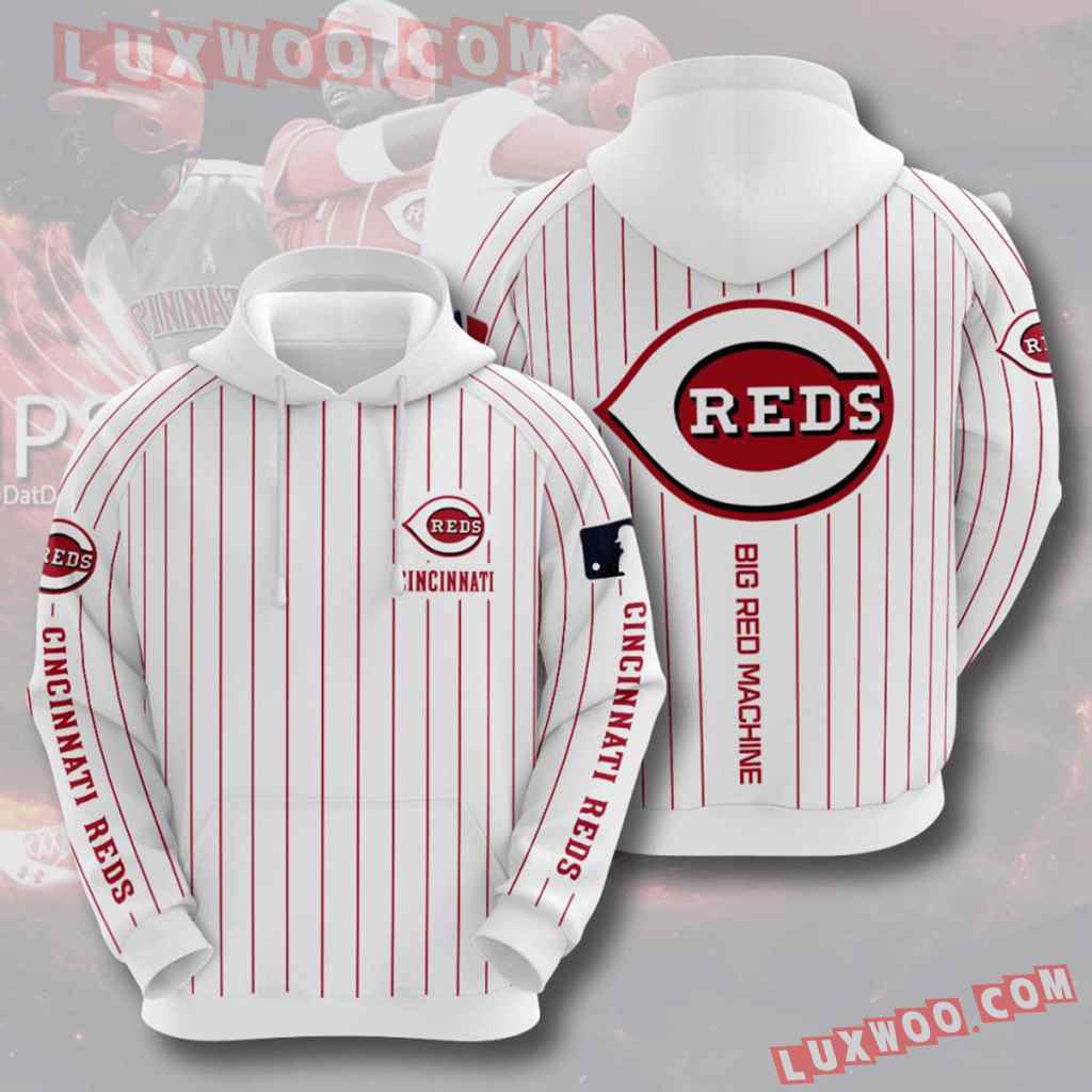 Mlb Cincinnati Reds 3d Hoodies Printed Zip Hoodies Sweatshirt Jacket V10