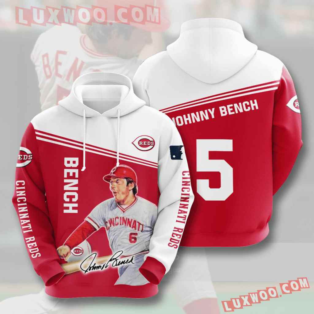 Mlb Cincinnati Reds 3d Hoodies Printed Zip Hoodies Sweatshirt Jacket V13