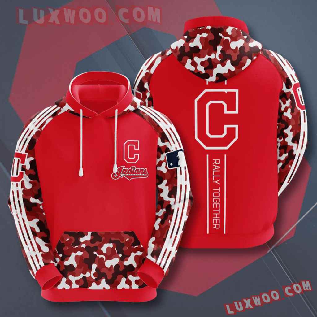 Mlb Cleveland Indians 3d Hoodies Printed Zip Hoodies Sweatshirt Jacket V7