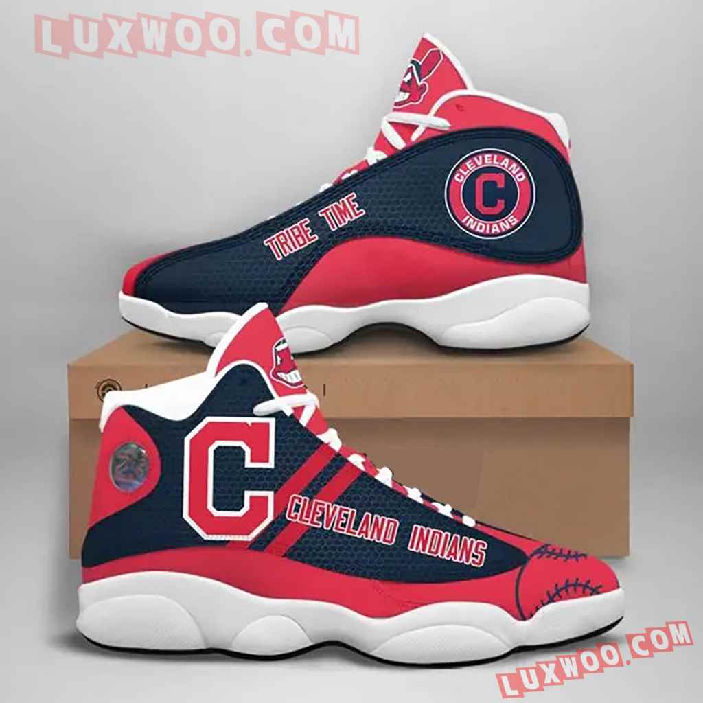 Mlb Cleveland Indians Air Jordan 13 Custom Shoes Sneaker V1