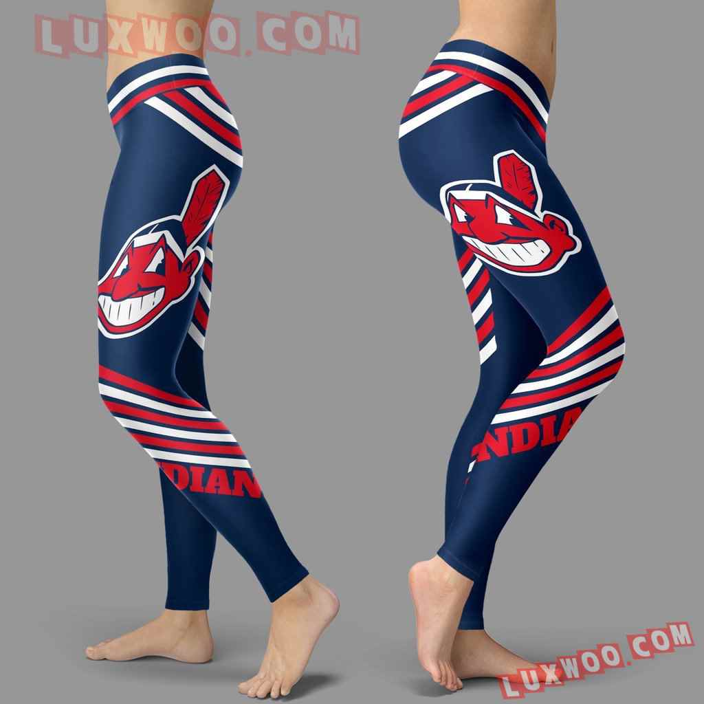 Mlb Cleveland Indians Leggings 3d Custom Print Leggings Sport V2