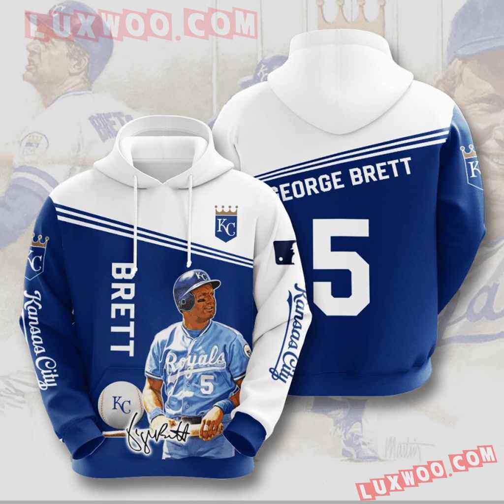 Mlb Kansas City Royals 3d Hoodies Printed Zip Hoodies Sweatshirt Jacket V7