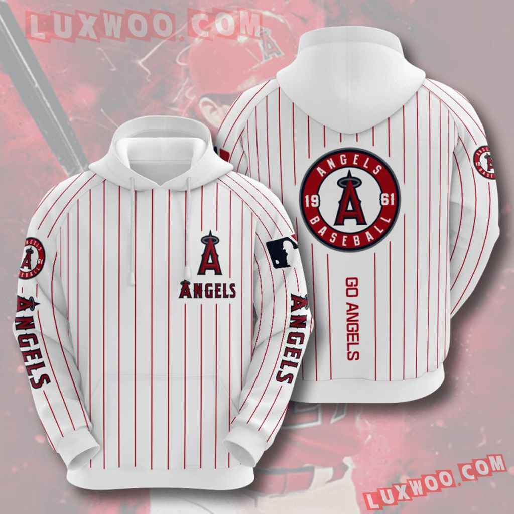 Mlb Los Angeles Angels 3d Hoodies Printed Zip Hoodies Sweatshirt Jacket V8