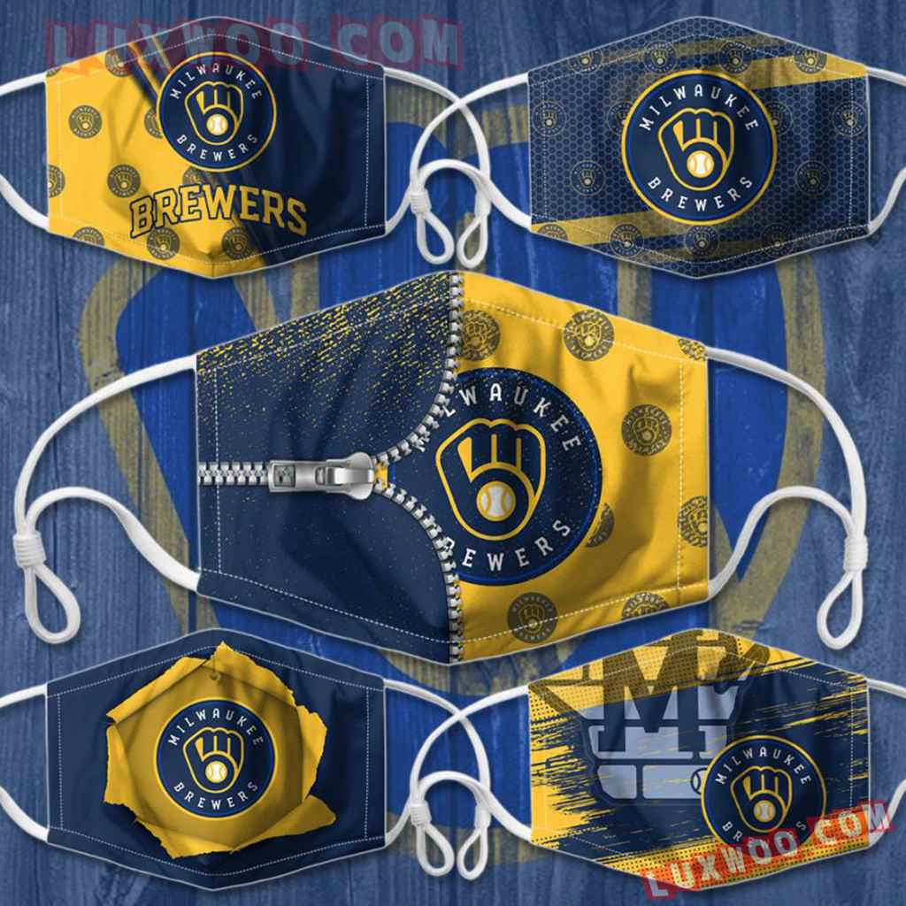 Mlb Milwaukee Brewers 3d Face Mask Combo 5 V1