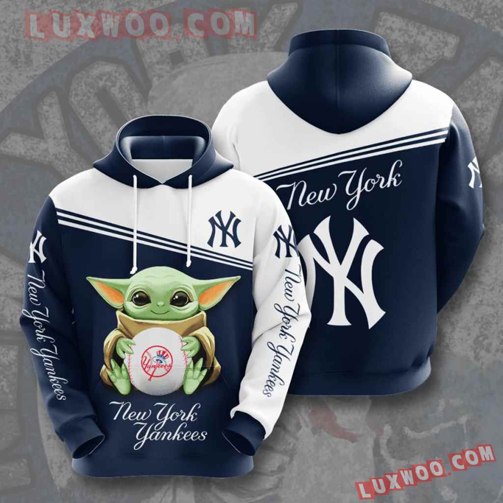 Mlb New York Yankees 3d Hoodies Printed Zip Hoodies Sweatshirt Jacket V25