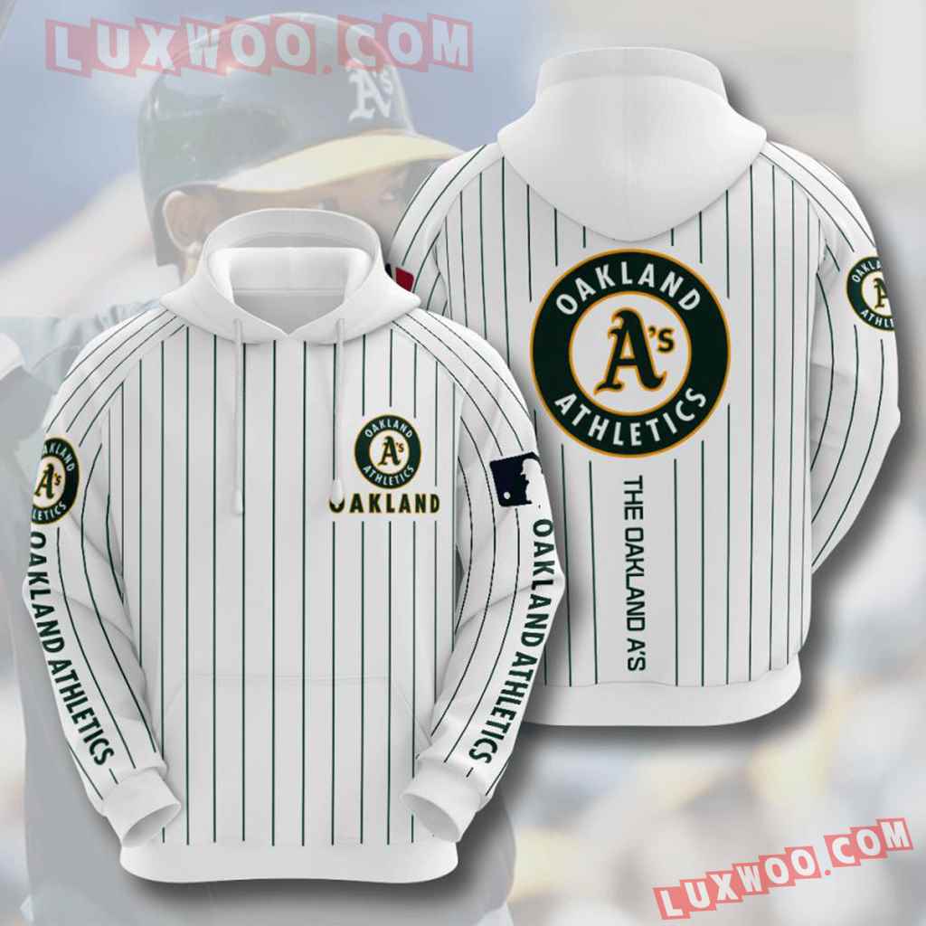 Mlb Oakland Athletics 3d Hoodies Printed Zip Hoodies Sweatshirt Jacket V6